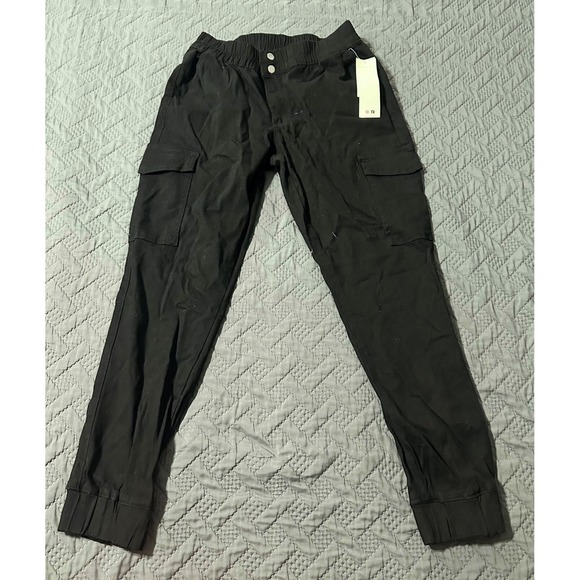 MADDEN‎ GIRL Womens Black Pocketed Cargo Jogger Pants M NWT - Picture 1 of 10